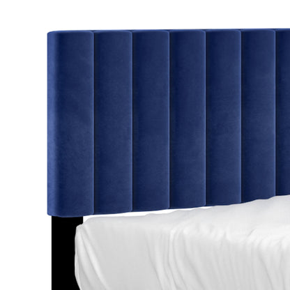JEDD 54” Blue Double Bed Frame | Modern Upholstered Bed GTA Bedroom Furniture