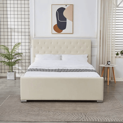 Sudais Homes 78” King Bed Frame Black | Heavy Duty Platform Bed No Box Spring