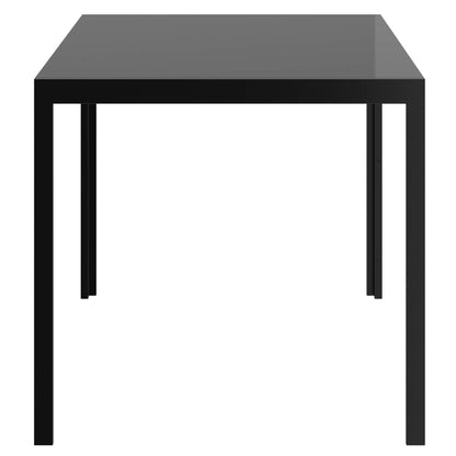 CONTRA Black Glass Dining Table | Modern 6-Seater Tempered Glass Table
