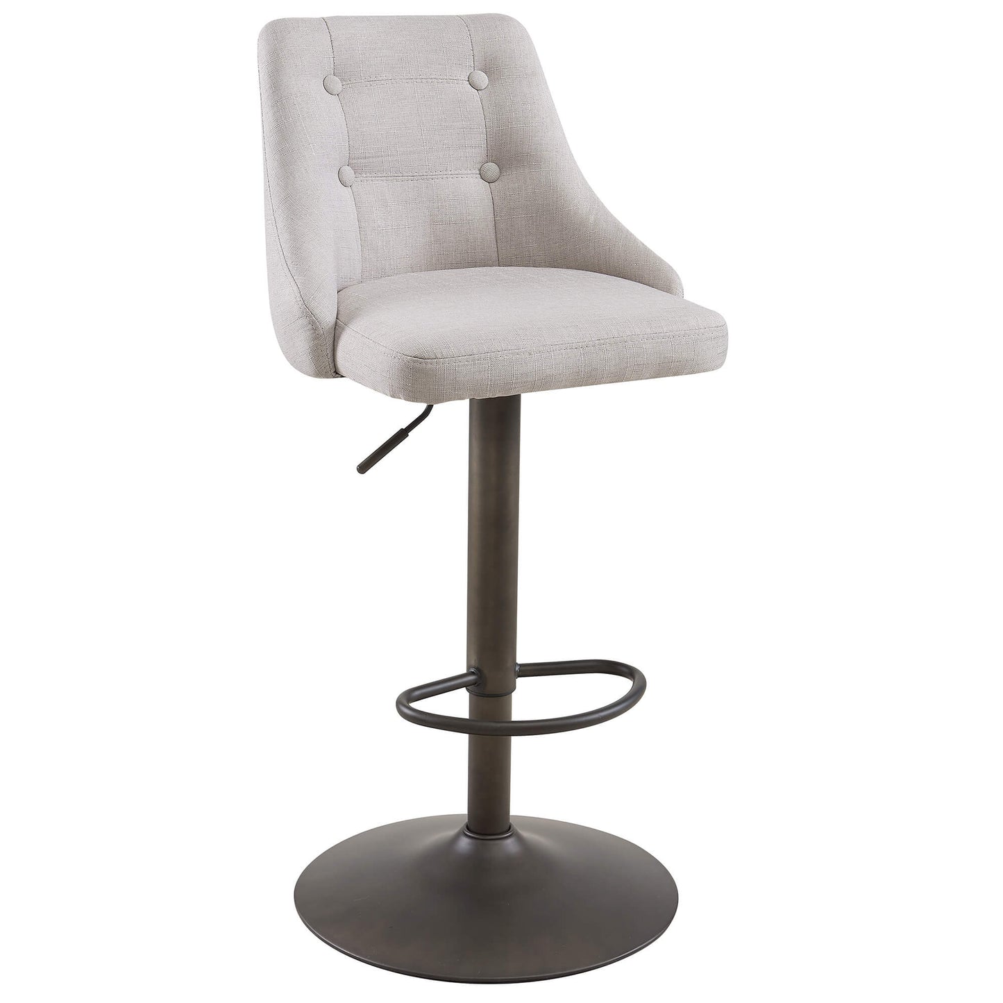 ADYSON Air Lift Bar Stools Beige (Set of 2) | Adjustable Swivel Counter Stools