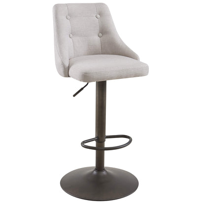 ADYSON Air Lift Bar Stools Beige (Set of 2) | Adjustable Swivel Counter Stools