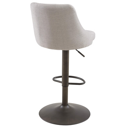 ADYSON Air Lift Bar Stools Beige (Set of 2) | Adjustable Swivel Counter Stools