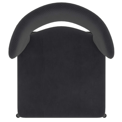 CAMILLE 26” Counter Stools Charcoal (Set of 2) | Velvet Corduroy Modern Bar Chairs