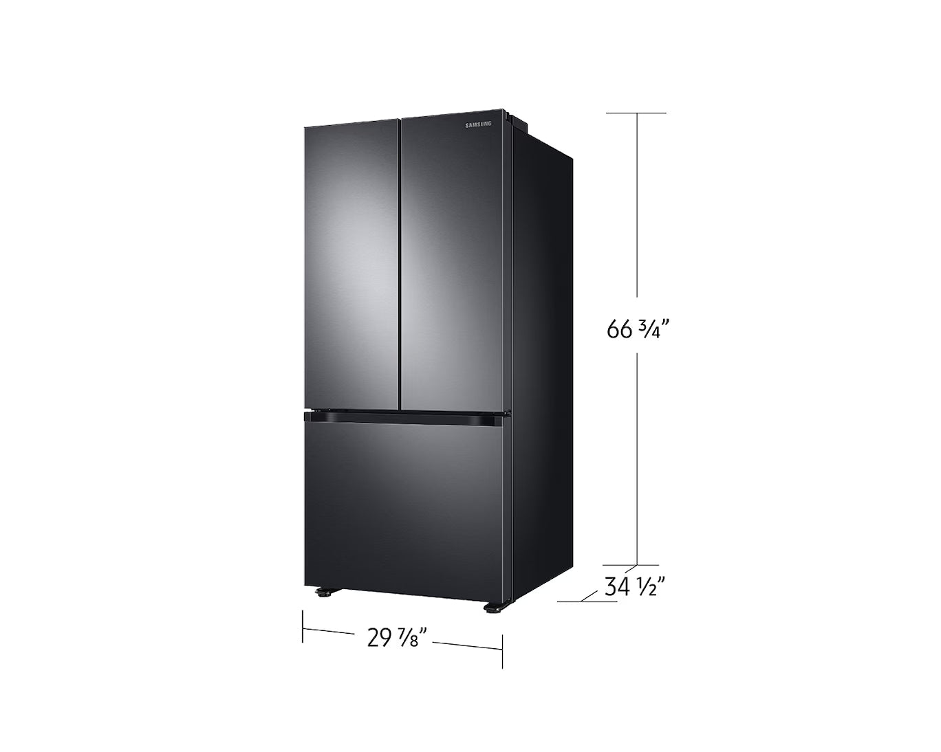 30" French Door Refrigerator with Modern Design